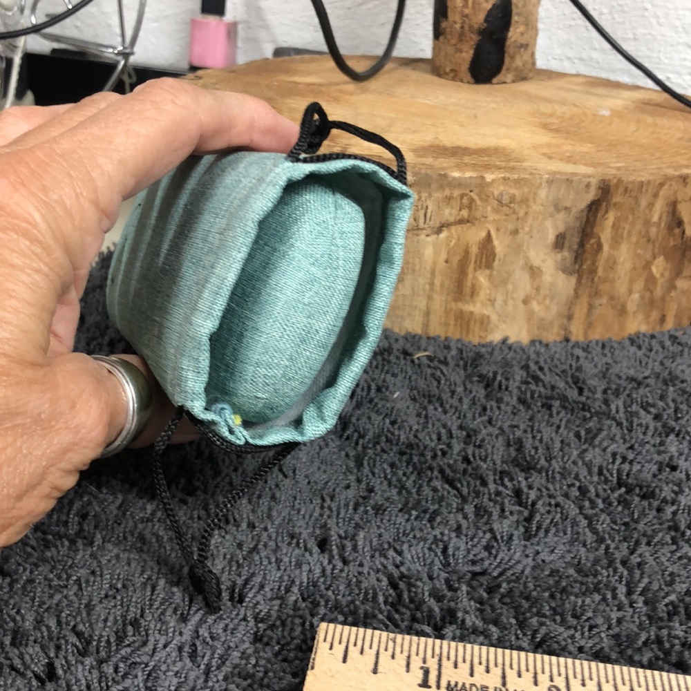 Hard shell eyeglasses case with bag teal color - Picture 4 of 4